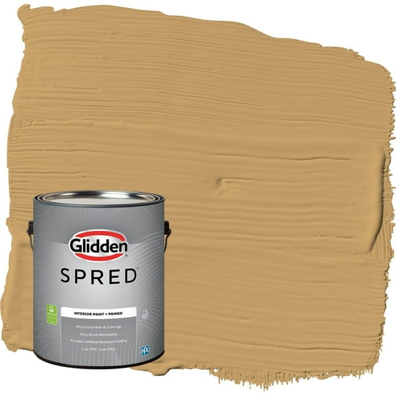 Glidden Spred Good Life / Yellow Flat Interior Paint with Primer, 1 Gallon