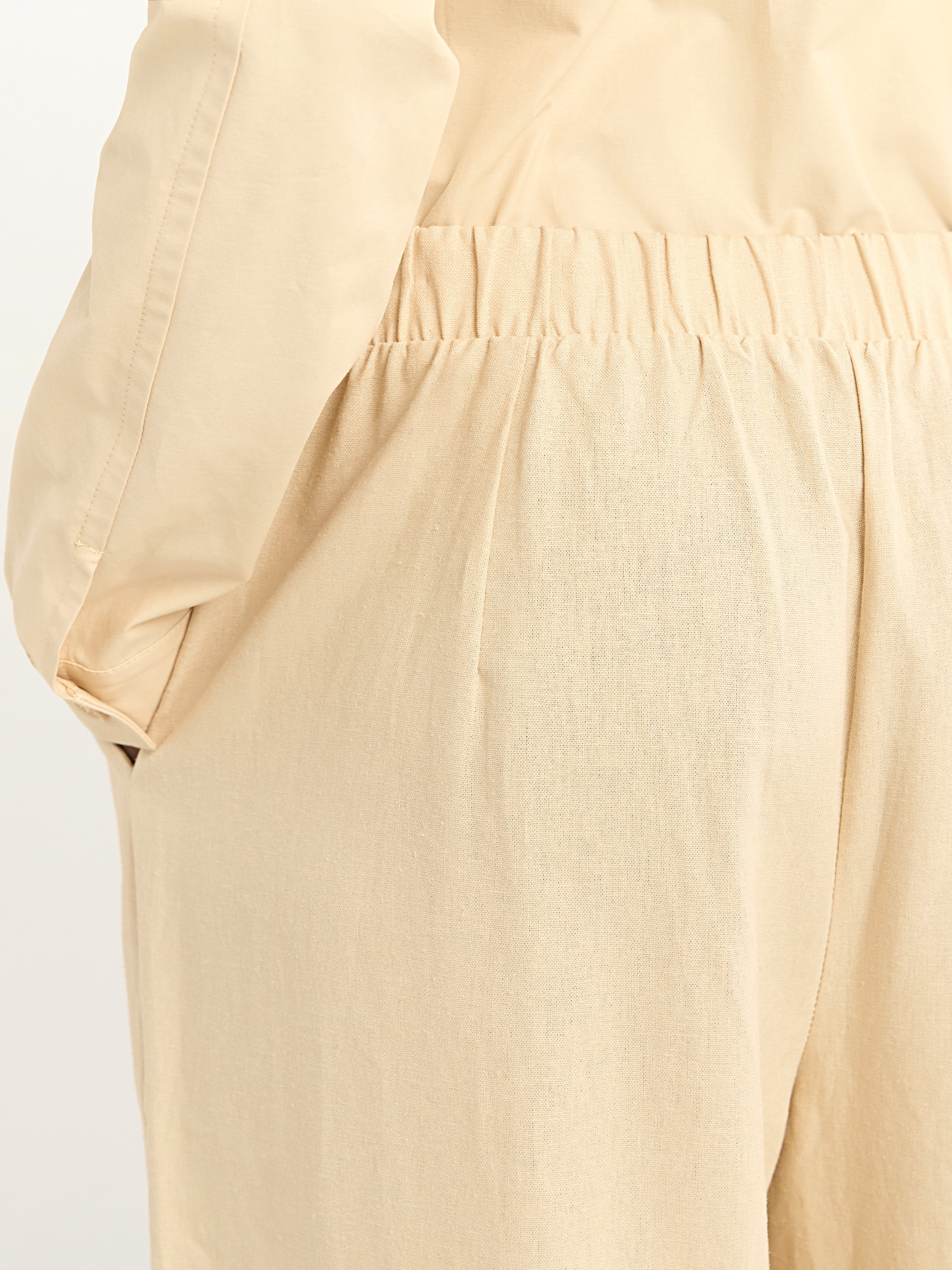 Scoop Women's Linen Blend Wide Leg Pants, 32" Inseam, Sizes XS-4X