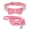 Pink Set, variant on Mumup Rhinestone Bling Leather Dog & Cat Collar - Flocking Sparkly Crystal Diamonds Studded - Cute Double Bowknot for Pet Show & Daily Walking