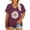 Wine, variant on DondPO Women's Tops Plus Size V Neck T Shirts Women Short Sleeve Tops Casual Summer Tshirts Loose Fit Tee Womens Graphic T Shirts Cotton Shirts for Women