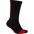 thumbnail image 2 of Nike Elite Basketball Crew Socks Black/University Red, 2 of 3
