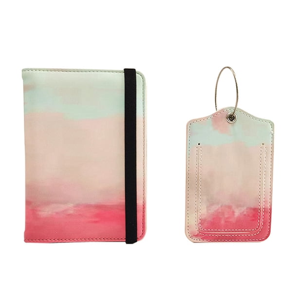 Funda para pasaporte, funda de piel sintética para viajes, organizador para pasaporte, tarjetas de crédito y tarjetas de embarque