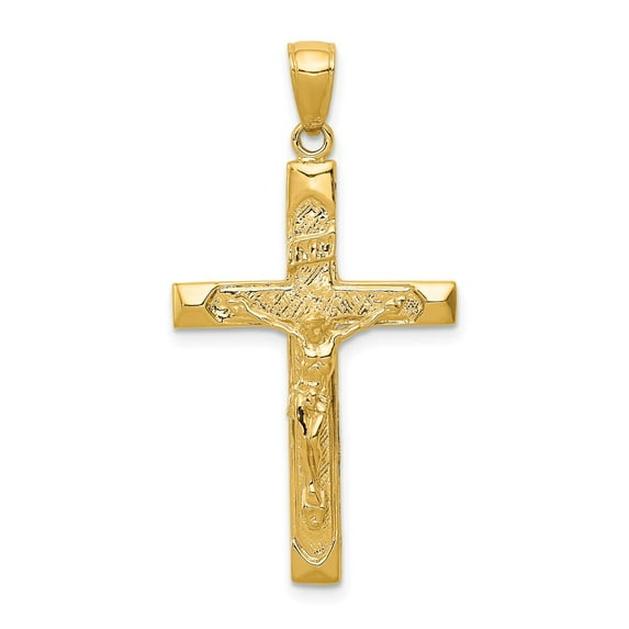 FB Jewels 14K Yellow Gold Crucifix Pendant