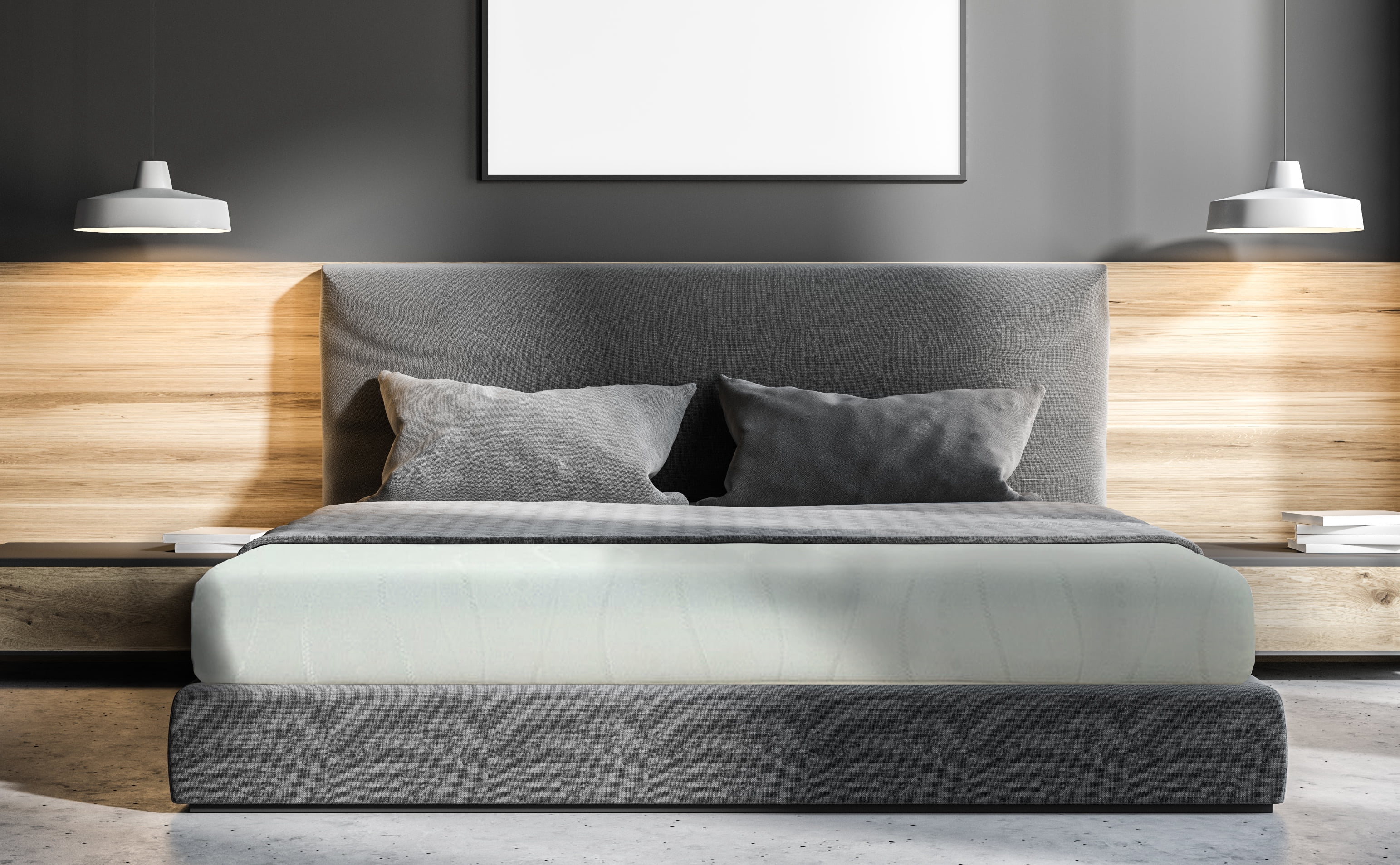 Irvine Home Collection King Size 8-Inch, Gel Memory Foam Mattress, Medium Firm Feel, Breathable, Cool Sleep and Pressure Relief, CertiPUR-US Certified, Temperature Balanced