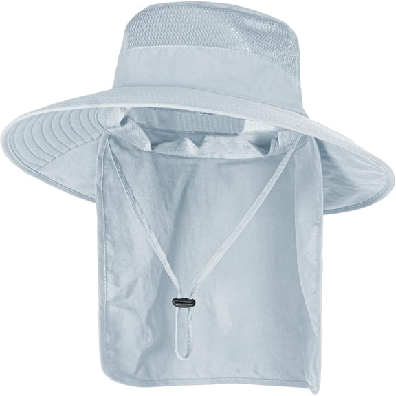Sun Hats for Men Women Fishing Hat UPF 50  Breathable Wide Brim Bucket Hats Summer UV Protection Safari Hat with Neck Flap