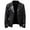 Black, variant on Durtebeua Jacket with Removable Hood Motorcycle Jacket Casual Warm Winter Coat Leather Jacket With Hood