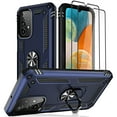 thumbnail image 1 of Samsung Galaxy A23 5g Phone Case with Screen Protector(2 Pack), Heavy Duty Shockproof Kickstand with Ring Holder for Samsung A23 5g, Blue, 1 of 5