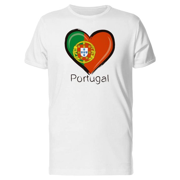 Portugal Flag Heart Tee Men's -Image by Shutterstock