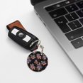 thumbnail image 6 of Naloa Bouquet Print Round Keychain Keychain Key Ring, Key Tag, Key Chain Bulk for Gift Accessories (Round), 6 of 7