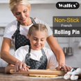 thumbnail image 5 of Walfos French Rolling Pin Set - Natural Wooden Rolling Pins (8inch, 15.7inch), Baking Dough Roller for Pizza, Pie, Pasta, Bread, Pastry, No Coating, 5 of 8