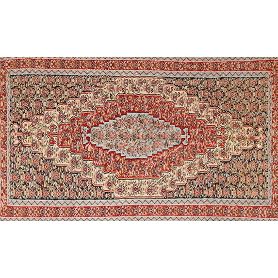 Ahgly Company Indoor Rectangle Traditional Fire Brick Red Persian Area Rugs, 2' x 3'