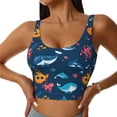 thumbnail image 2 of Lsque Ocean Floor Animals Printed Women'S Sports Bra, Compression, Moisture Wicking, High-Impact Sports Bra For Women,Supportive sports bra-Medium, 2 of 9
