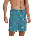 thumbnail image 2 of Kdxio Cartoon Whale Print Mens Sleep Shorts Bottoms Soft Comfy Pajama Wear Pants with Drawstring Pockets, 2 of 7
