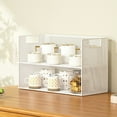 thumbnail image 6 of SSZMDLB under $5 Dining Table Organizer, Snack Shelf Desktop Organizer, Iron Shelf Kitchen Shelf, Living Room Cup Organizer, Two Layer Storage Rack, 6 of 7