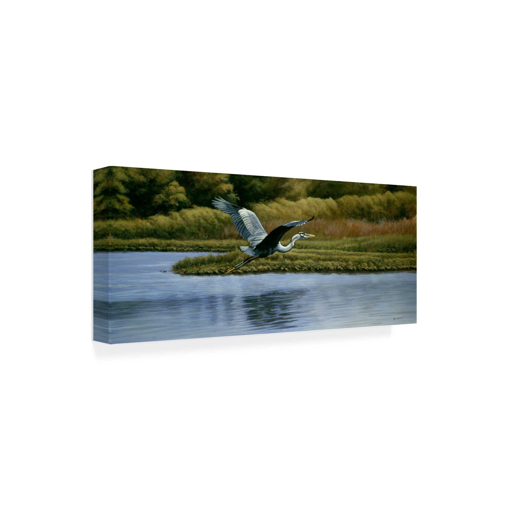 Trademark Fine Art 'Back Water Fisherman' Canvas Art by Michael Budden