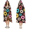 thumbnail image 3 of Sweet-tropical-pattern Wearable Blanket Women Men Hooded Blanket Adult Plush Poncho Lightweight Soft, 3 of 6