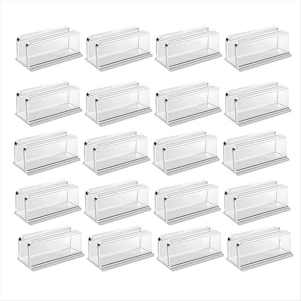20 Clips de Montaje para Luces de Cuerda, Transparentes, Impermeables, para Tiras LED, Soportes Adhesivos de Pared, Clips de Alambre.