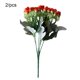 thumbnail image 1 of Ramo de rosas artificiales simulación floral decoración oficina en casa plástico falso flor rosa, naranja rojo 2 piezas sidaley HA8203-09B, 1 of 6