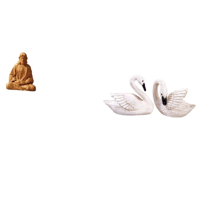 Figura De Resina Del Sagrado Corazón De Jesús, Cisne, Regalo Coleccionable Para Dormitorio, Oficina, Escritorio, Chimenea, Sala De Estar, Decoración Para Tarta De Navidad.