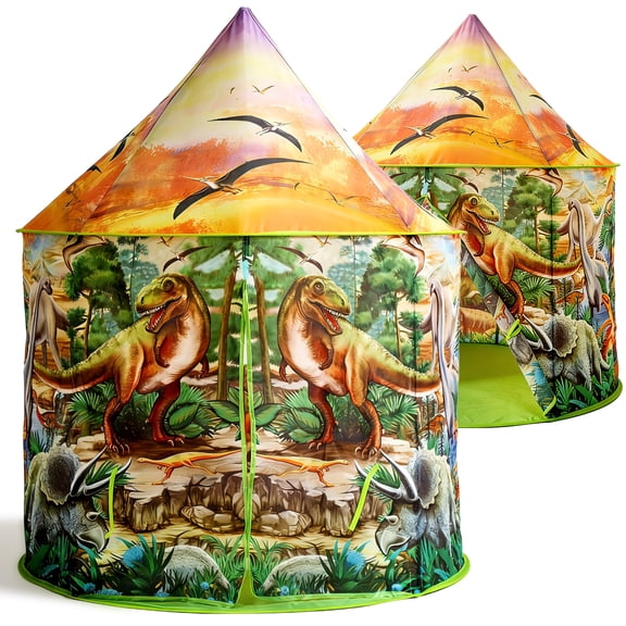 JoyStone Dinosaur Kids Play Tent, Discovery Dinosaur Pop up Tent, Indoor & Outdoor Playhouse Toys for Toddler Gift Boy & Girl
