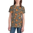 thumbnail image 3 of Wukai Fox And Mushroom Youth Unisex Short Sleeve T-Shirt for Boys, Girls, Teens, and Kids-Medium, 3 of 7