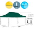 thumbnail image 3 of Green 10x20 Instant Canopy Tent and 2 Side Walls - Commercial Grade Steel Frame with Water-Resistant Canopy Top and Sidewalls - Bonus Canopy Bag and Stake Kit Included (5 Color Options), 3 of 7