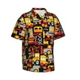 thumbnail image 2 of Uemuo Cars Printed Regular Fit Short Sleeve Casual Hawaiian Shirt for Men,Aloha shirt,Tropical shirt,Floral print shirt,Vacation Beach shirt-Small, 2 of 9
