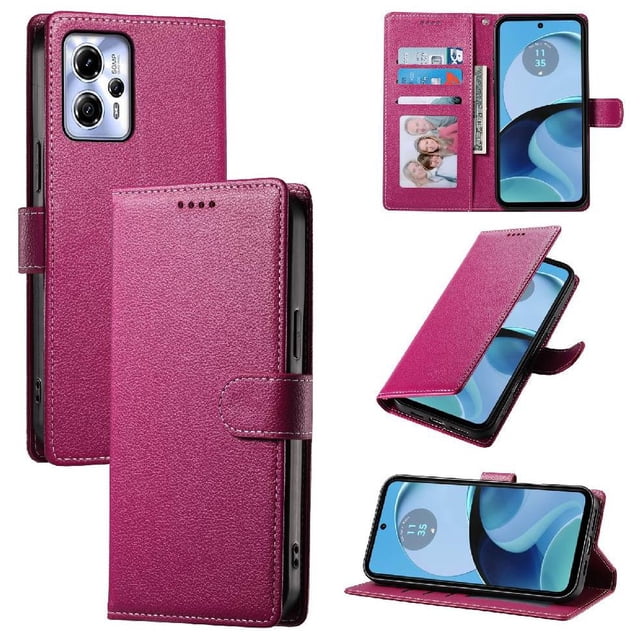 Case for FOXDOCK Motorola Moto G13 4G Wallet Case – Premium Leather, 3 Card Slots, Shockproof Protection
