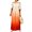 Orange, variant on Turilly Summer Dresses for Women 2026 Shoulder Ruffle Loose Puff Sleeve Maxi Dress Flowy Beach Vacation Dress