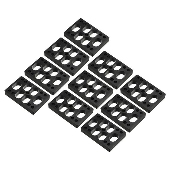 Uxcell 1/2"(12mm) Skateboard Riser Pads, 10Pcs Plastic Skateboard Angle Wedge Shock Pads, Black