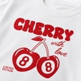 thumbnail image 3 of Cherry 8 Ball Graphic T-Shirt, Retro Red Fruit Print Unisex Tee, 3 of 9
