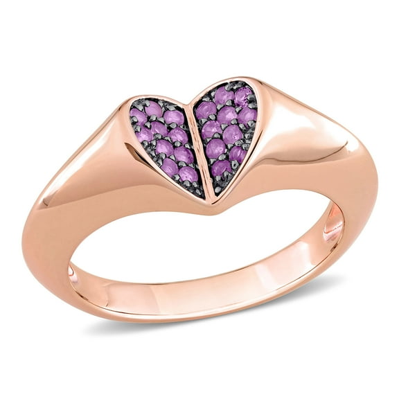 Everly Women's Amethyst Rose Gold Plated Ring