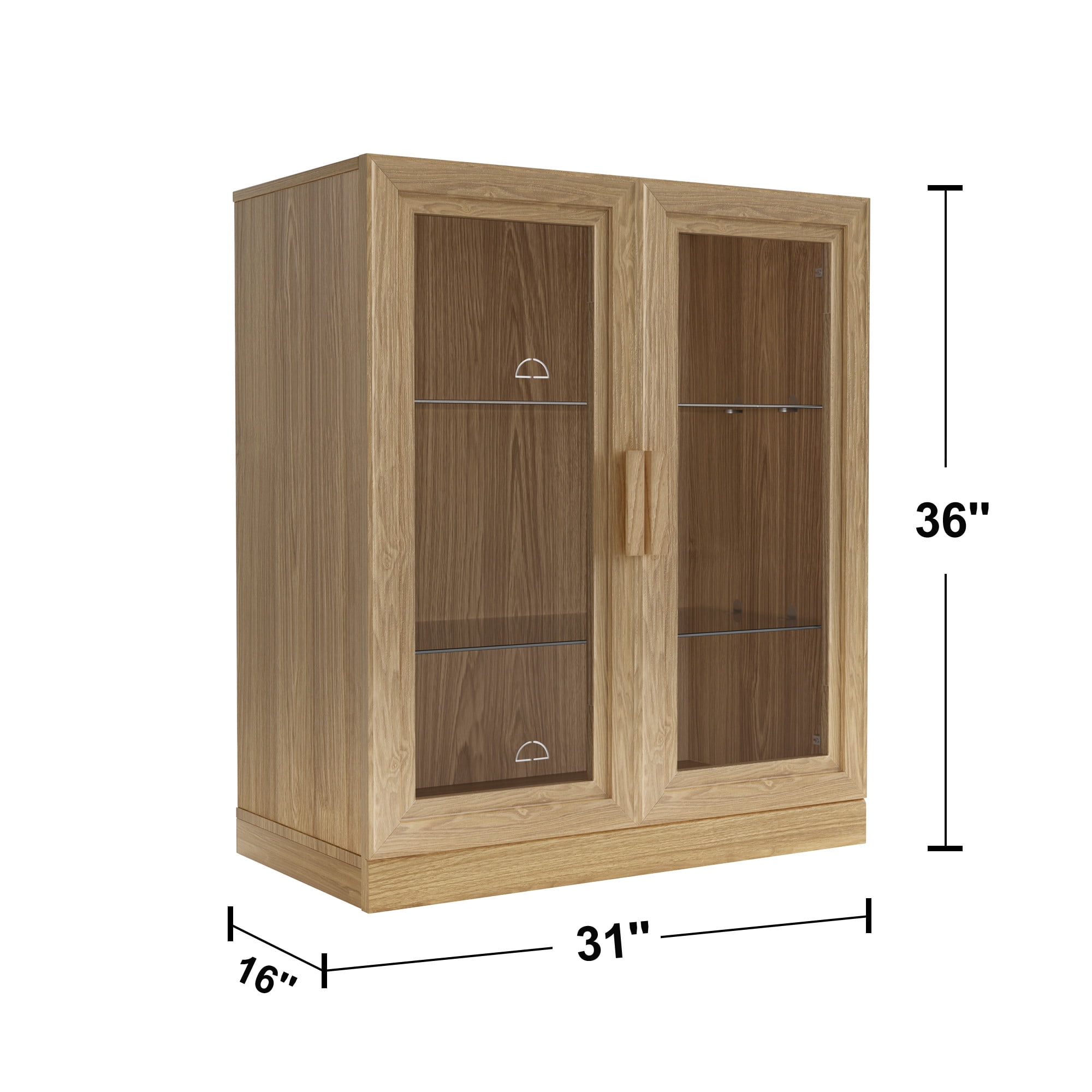 MAYEERTY Entryway Storage Cabinet Wood Accent Cabinet for Living Room,Brown