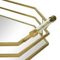 thumbnail image 5 of CosmoLiving by Cosmopolitan 27" x 16" Gold Metal Mirrored Tray, 1-Piece, 5 of 13
