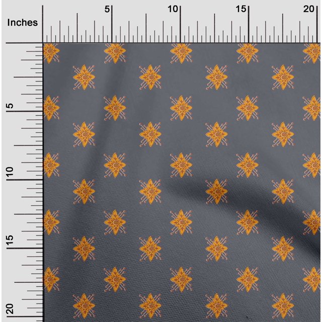 oneOone Cotton Flex Fabric Floral Block Print Fabric By Yard 40 Inch Wide