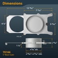 thumbnail image 2 of POWERTEC 5 inch Aluminum Blast Gate for Dust Collector/Vacuum Fittings (70166), 2 of 7