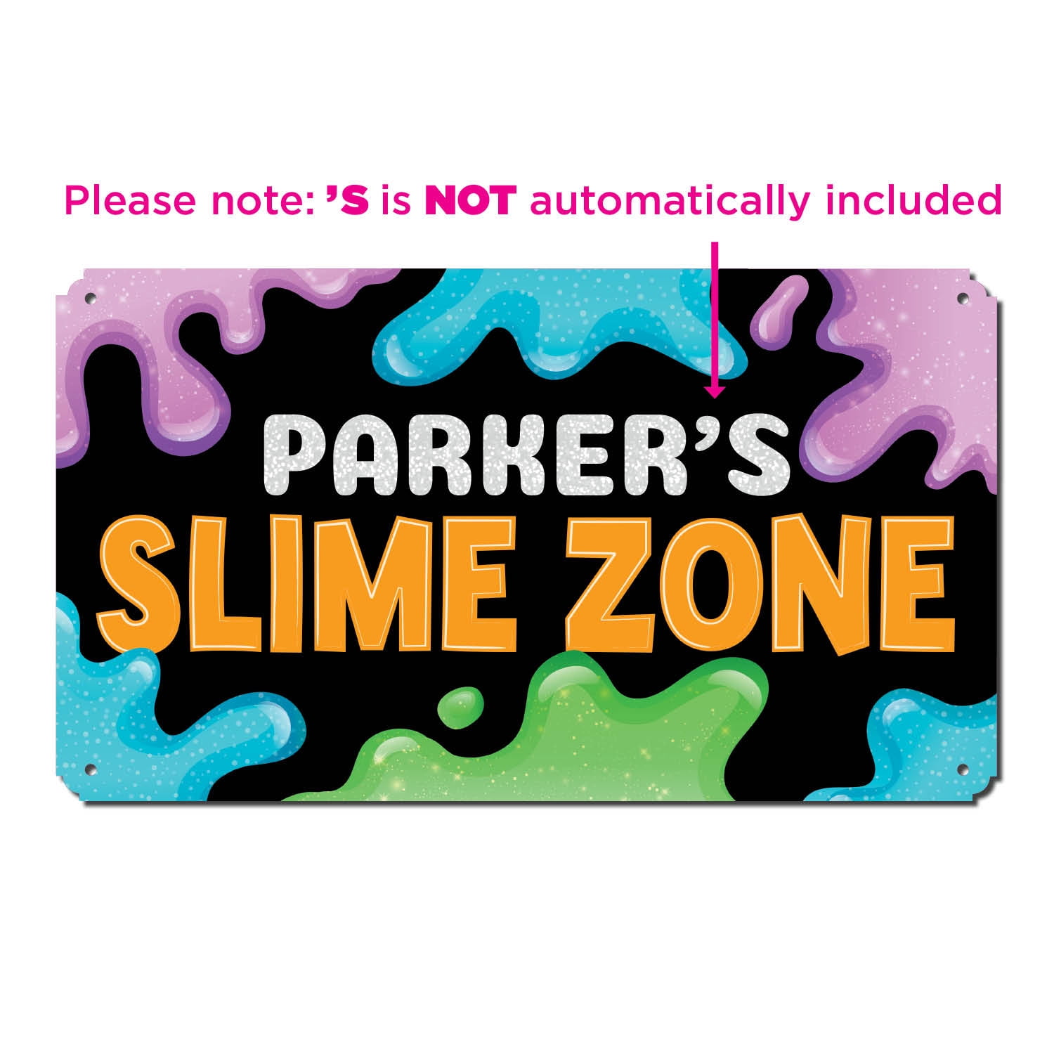 Slime Zone Personalized Metal Sign