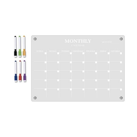 

Acrylic Magnetic Calendar Fridge Calendar Message Board Monthly Weekly Calendar