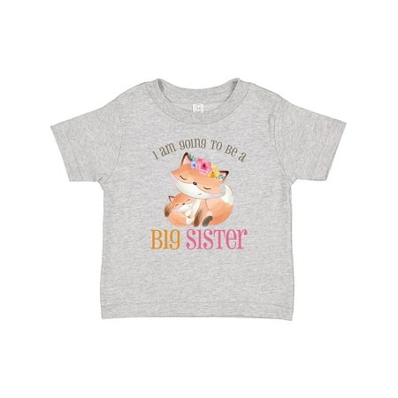 

Inktastic I Am Going to Be a Big Sister - Floral Fox Gift Baby Girl T-Shirt