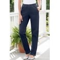 thumbnail image 3 of Woman Within Plus Size Straight Leg Elastic Waist Stretch Fineline Denim Jean (Petite & Tall Available), 3 of 6