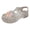 White, variant on Girls Crystal Jelly Sandals Closed Toe Hollow Out Sparkle Princess Shoes Non-Slip Soft Sole for Summer Beach, Size 25-35