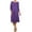 Eggplant, variant on Women's Casual Solid & Print Plus Size 3/4 Sleeve A-line Midi Dress/Made in USA