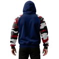 thumbnail image 5 of Men's Pullover Hoodie with Camouflage Print Raglan Long Sleeves Drawstring Hood and Kangaroo Pocket for Casual Wear Dark Blue L, 5 of 5