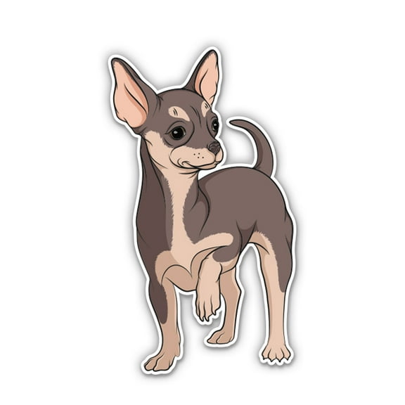 Chihuahua - 3" Vinyl Sticker - For Car Laptop Water Bottle Phone - Waterproof Decal