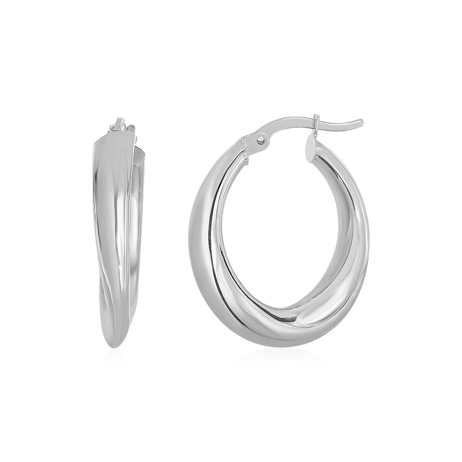 August Forever Silver Austrian Crystal Birthstone 15mm Full Hoop Earrings Surgical Steel Posts