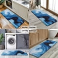 thumbnail image 6 of Light Blue Marble Flow Pattern Kitchen Rug Mat,Kitchen Runner Rugs Non Skid Washable,Decorative Kitchen Floor Mats for Kitchen,Sink,Laundry,17"x47.2", 6 of 7