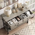 thumbnail image 5 of Yiwa 43" L Console Table with 2 Drawers and 3 Tier Shelves, Hallway Table Home Furniture for Living Room, Foyer, Bedroom, 5 of 8