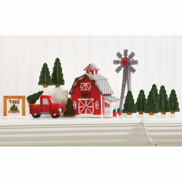 Herrschners® Christmas Village Tree Farm Plastic Canvas Kit Walmart