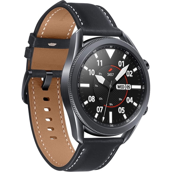 Refurbished Samsung Galaxy Watch3, 45mm, Built-in GPS, Heart Rate and ECG Monitoring, Fitness Tracking, Black