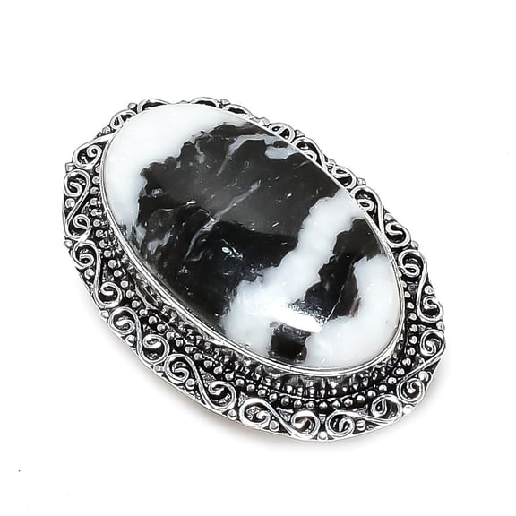 Natural Buffalo Jasper Gemstone 925 Sterling Silver Jewelry Ring Size 8